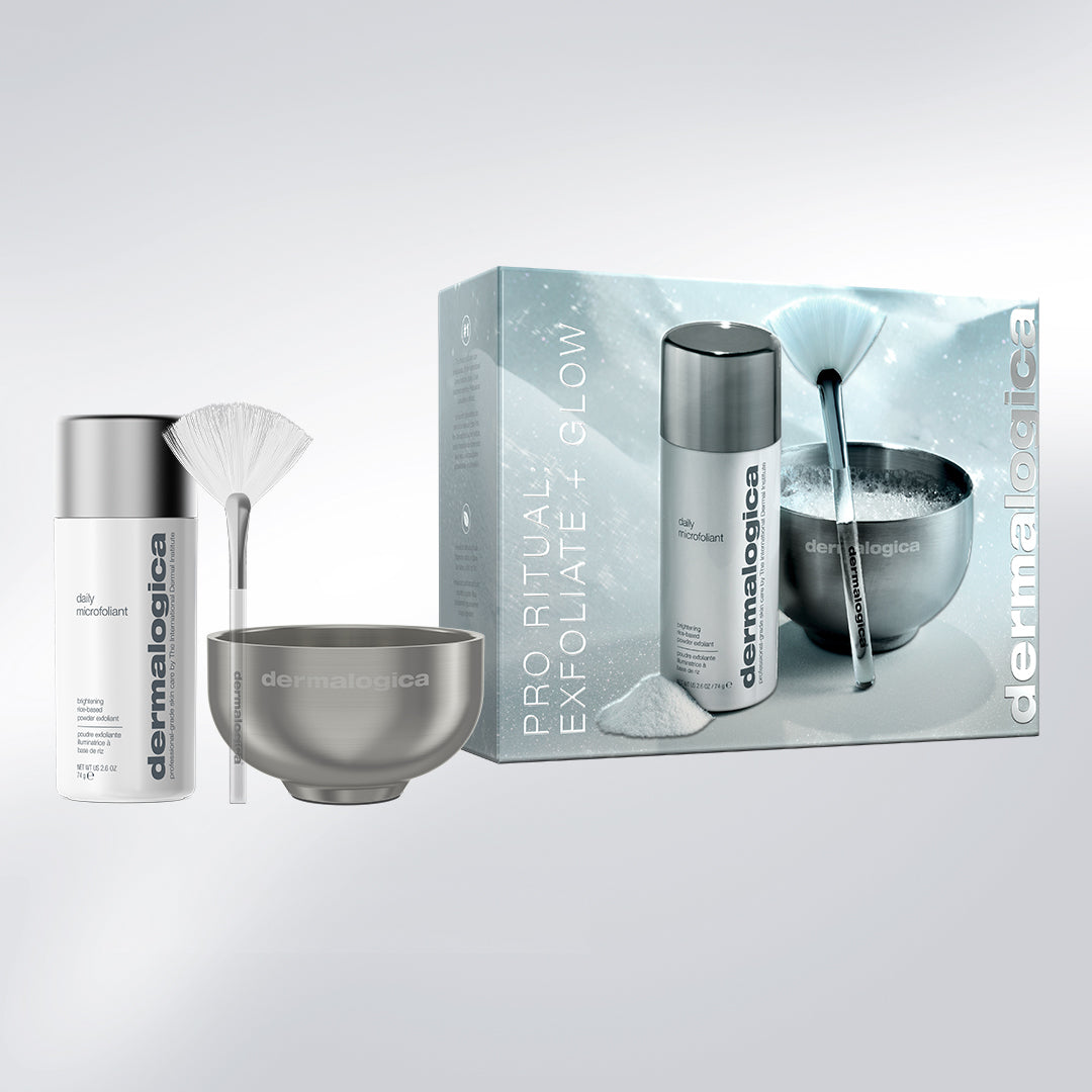 pro ritual: exfoliate + glow set (limited-edition full-size + 2 pro tools)