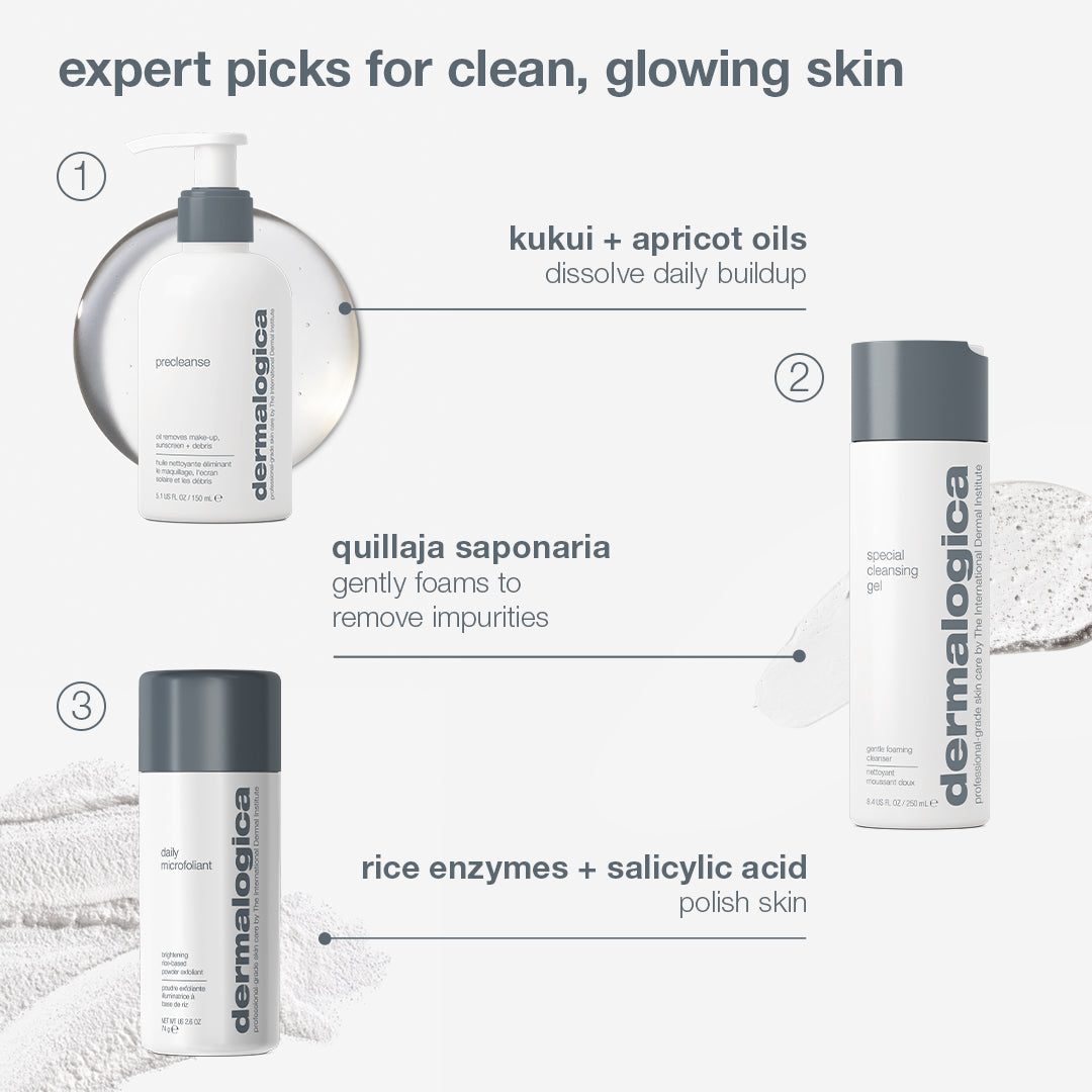 expert cleanse + glow set (3 full-sizes)